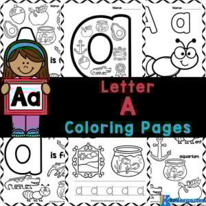 Grab this free printable letter a coloring sheet pack to help preschool, pre-k, kindergarten and even first graders to work on their fine motor skills as well as their literacy skills with this fun new printable. These letter a coloring pages offer a variety of practice for early learners who are learning their ABCs and the sounds they make. Simply print these alphabet coloring pages free and you are ready to play and learn!