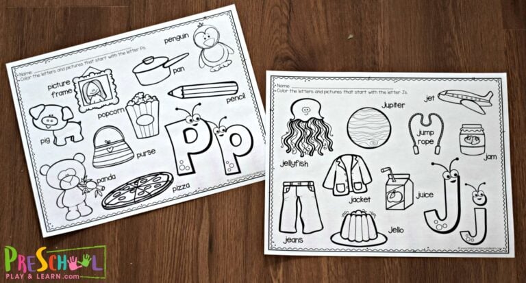 FREE Printable Alphabet Coloring Pages for Preschoolers