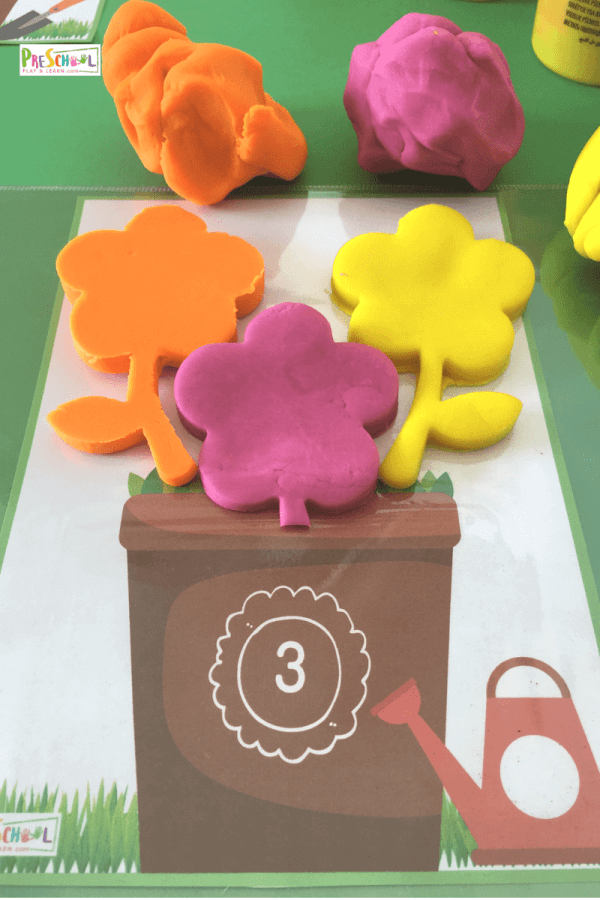 Counting to 10 Flower Playdough Mats