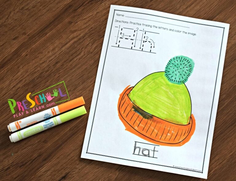 Simple Preschool Alphabet Worksheets – FREE Printable pdf