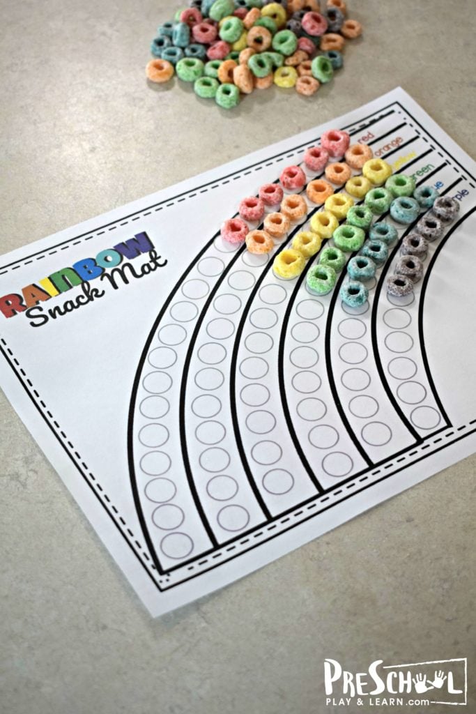 This fun fruit loops activity is a fun way to practice one to one correspondence.