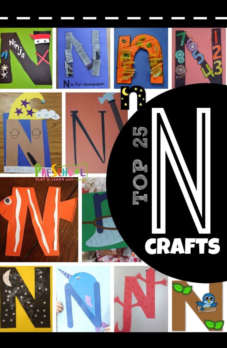 TOP 25 Letter N Crafts for Preschoolers