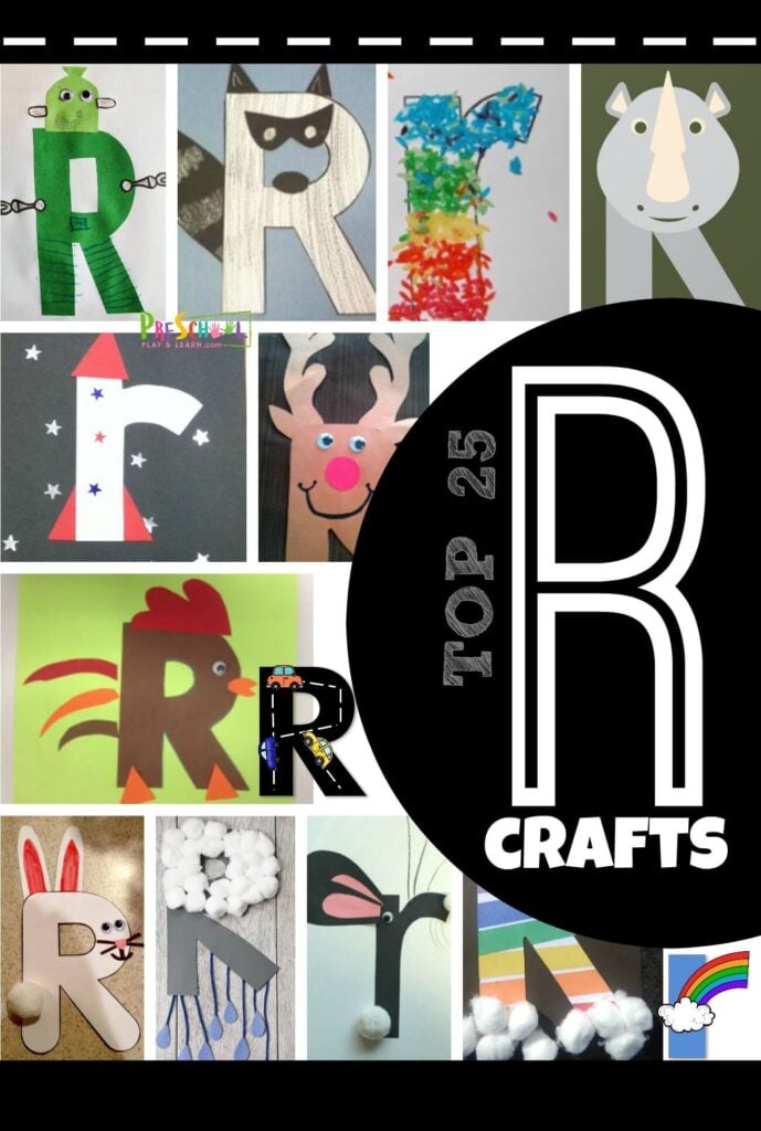Get ready for an epic letter of the week unit with these fun letter r crafts! We have found so many adorable letter r craft ideas for pre-k, kindergarten, toddler, and first grade students. Working on letter recognition has never been more fun than making upper and lowercase letter r crafts for preschoolers including r is for robot, racoon, rainbow, rhinoceros, rocket, Rudolph, rooster, road, rabbit, rain, and more!