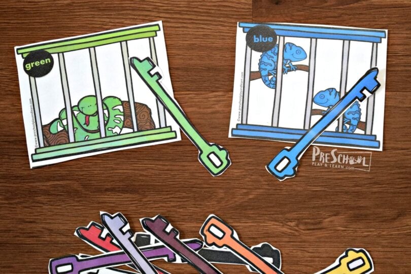 🗝 Goodnight Gorilla Printable Color Matching Activities