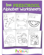 Simple Preschool Alphabet Worksheets - FREE Printable pdf