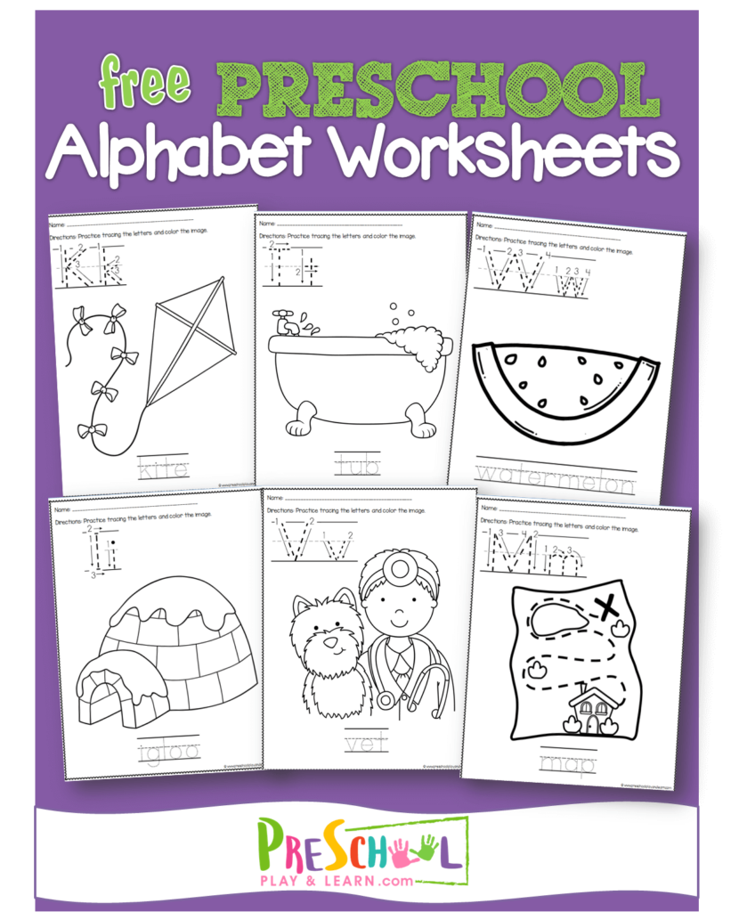 Free Printable Alphabet Worksheets For Preschoolers