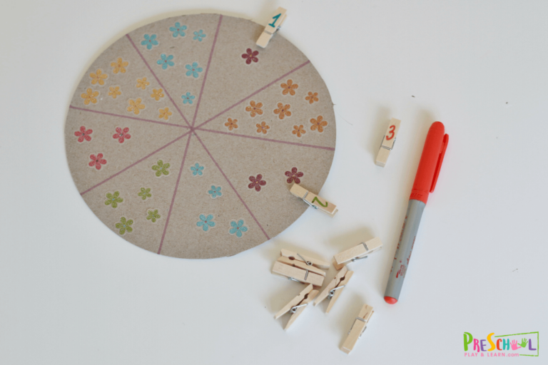 Sticker and Clothespin Counting Activity