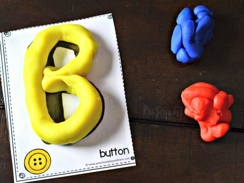 FREE Printable Alphabet Playdough Letter Mats