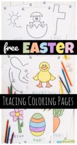 easter tracing and coloring pages