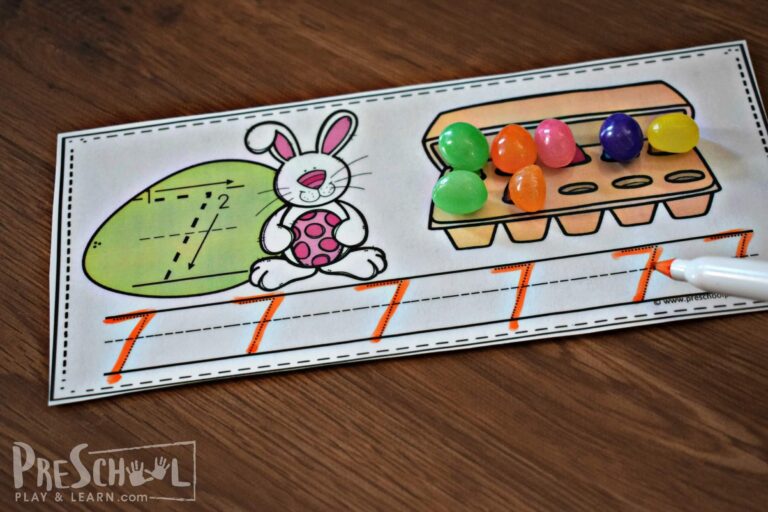 Easter Counting Activity for Preschoolers (with FREE Printable)