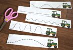 These farm themed strips are great cutting practice for toddler, preschool, prek, and kindergarten age kids