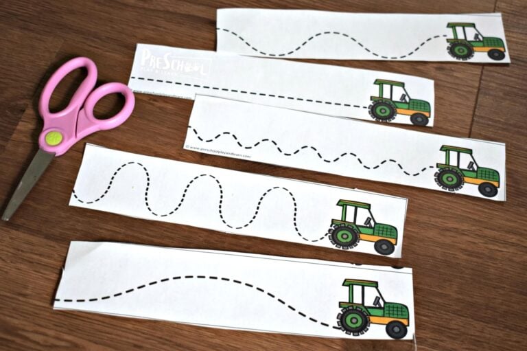 Free Printable Farm Cutting Activities for Preschoolers pdf