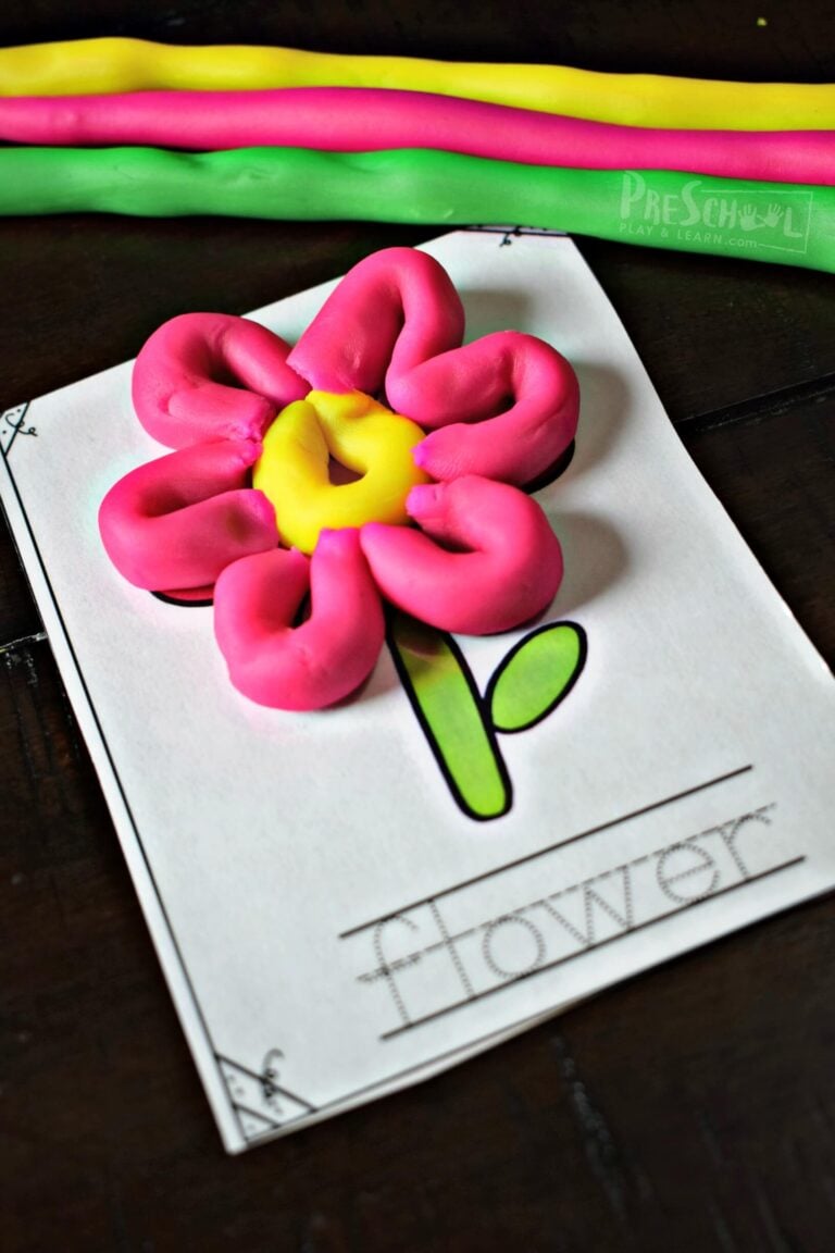 Super Cute FREE Printable Preschool Playdoh Mats