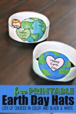 🌎 FREE Printable Earth Day Hats Craft Activity for Kids