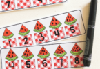 summer watermelon math number lines