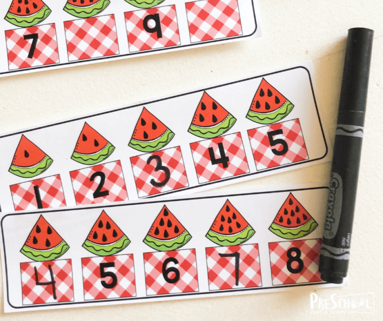FREE Watermelon Number Lines
