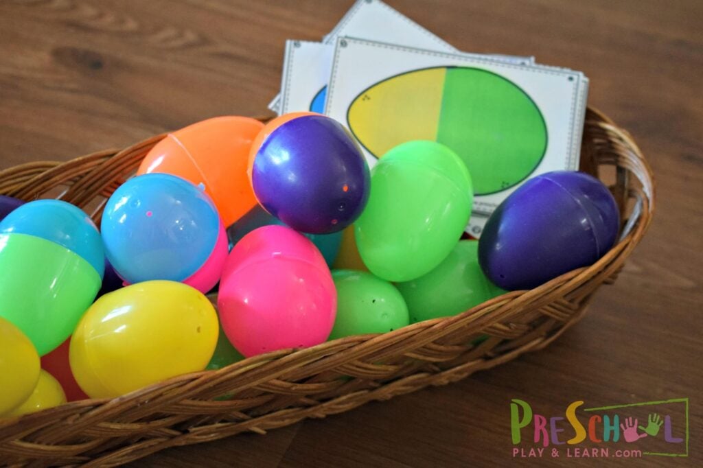 This is such a fun plastic Easter eggs activity