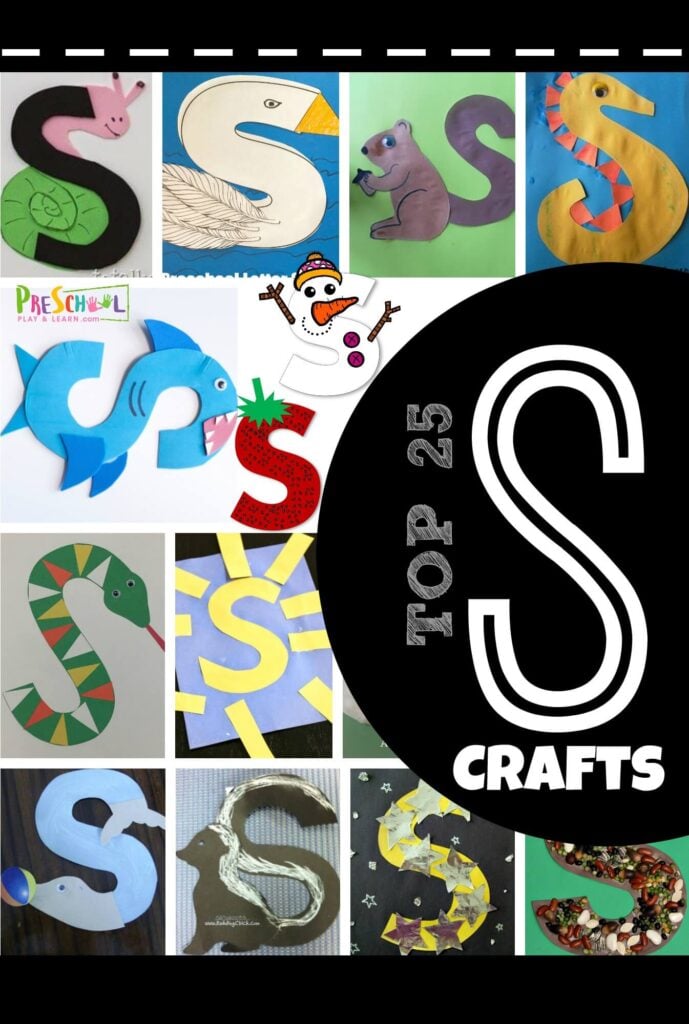 Get ready for an epic letter of the week unit with these fun letter s crafts! We have found so many adorable letter s preschool crafts for pre-k, kindergarten, toddler, and first grade students. Working on letter recognition has never been more fun than making upper and lowercase letter s is for snail, swan, squirrel, seahorse, shark, snowman, strawberry, snake, sun, seal, skunk, stars, and more!
