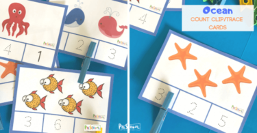 FREE printable Ocean count and clip cards