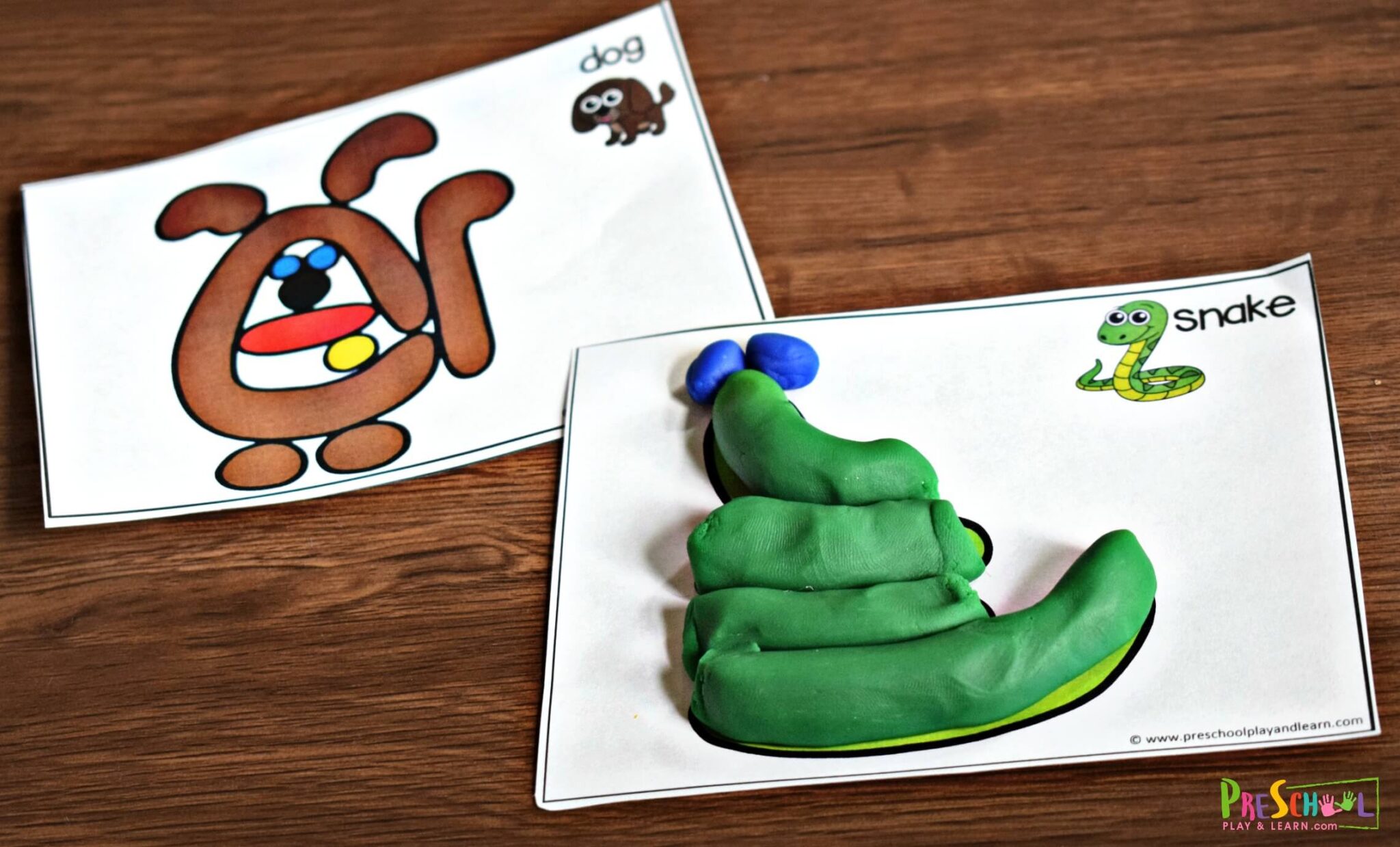 FREE Printable Pets Animal Playdough Mats