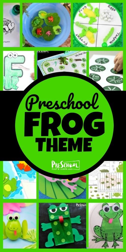 Is your preschooler fascinated by frogs? Study fascinating spring frogs with this  Frog Theme Preschool. This Frog theme has lots of cute frog crafts, frog math activities for preschool, frog worksheets, and loads of educational frog preschool activities. So come take a peak at the fun ideas in this preschool frog theme. 