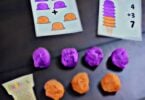 This preschool summer learning activity makes math fun with a hands on ice cream addition activity.