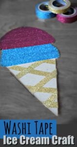 Washi Tape Ice Ice Cream Craft for Kids