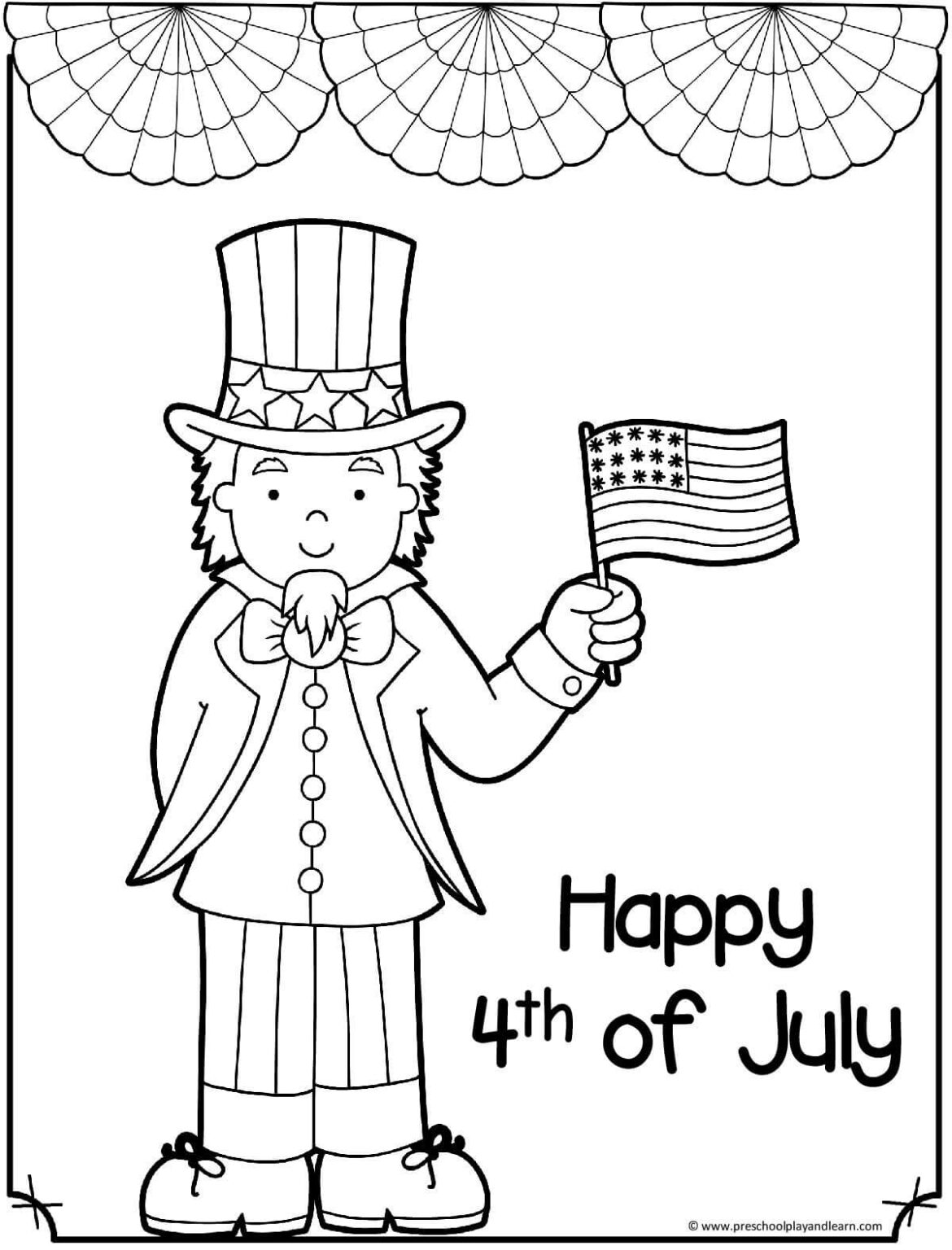 🖍️ FREE Printable 4th of July Coloring Pages