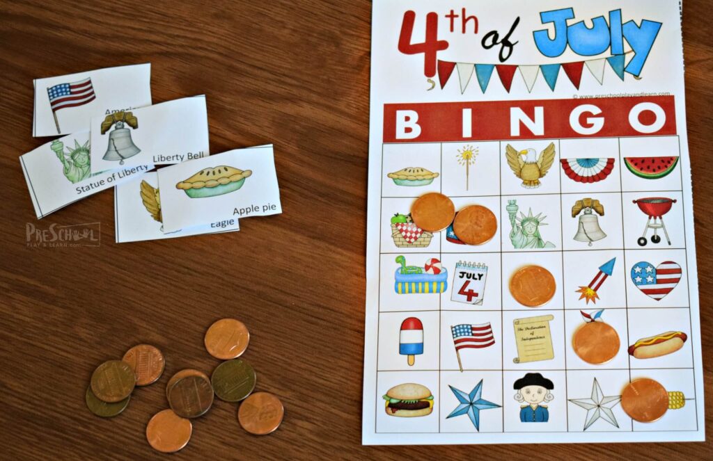 Fun, free printable 4th of July games for families to play together