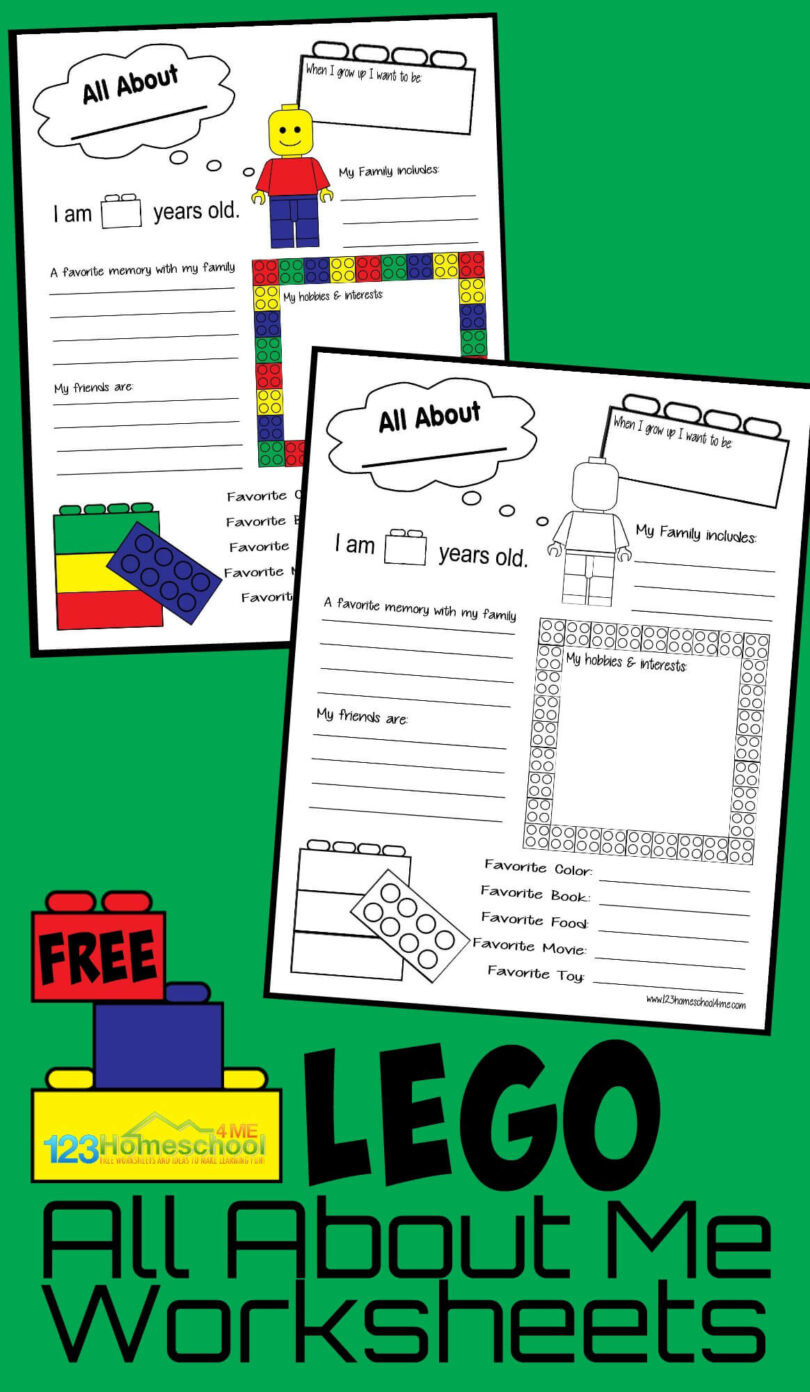 FREE All About Me Preschool Printable Worksheets