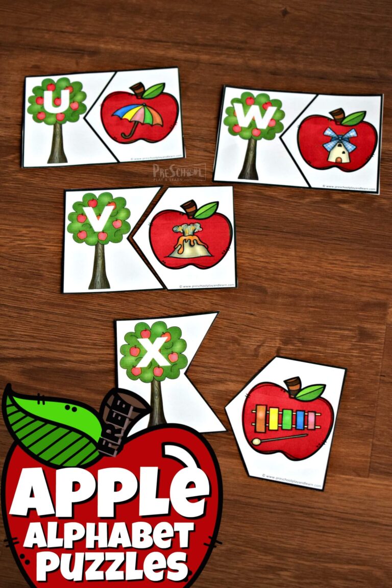 FREE Printable Apple Worksheets for Preschool and Kindergarten
