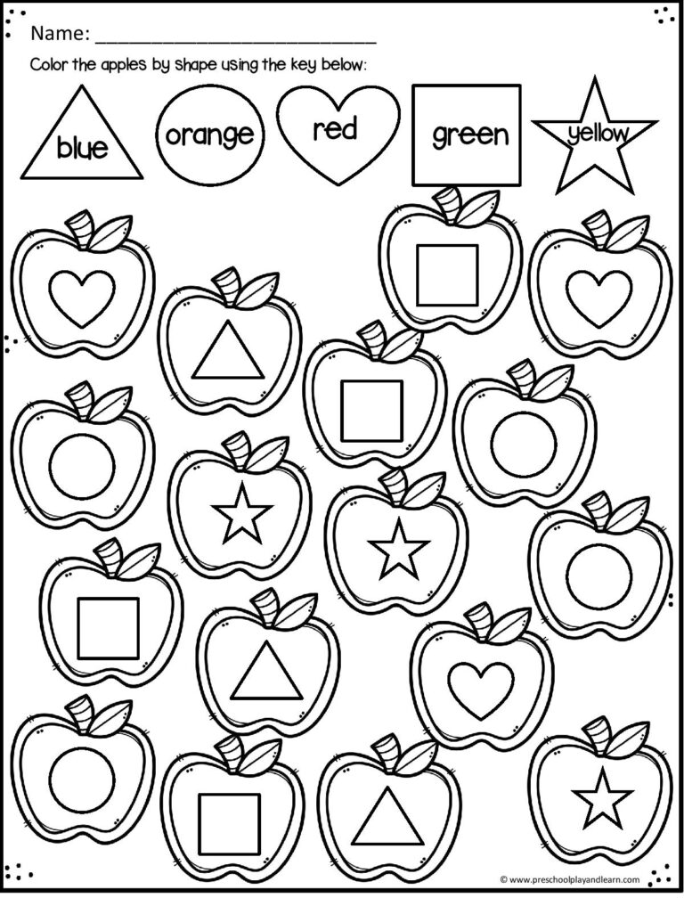 Free Printable Preschool Apple Activities