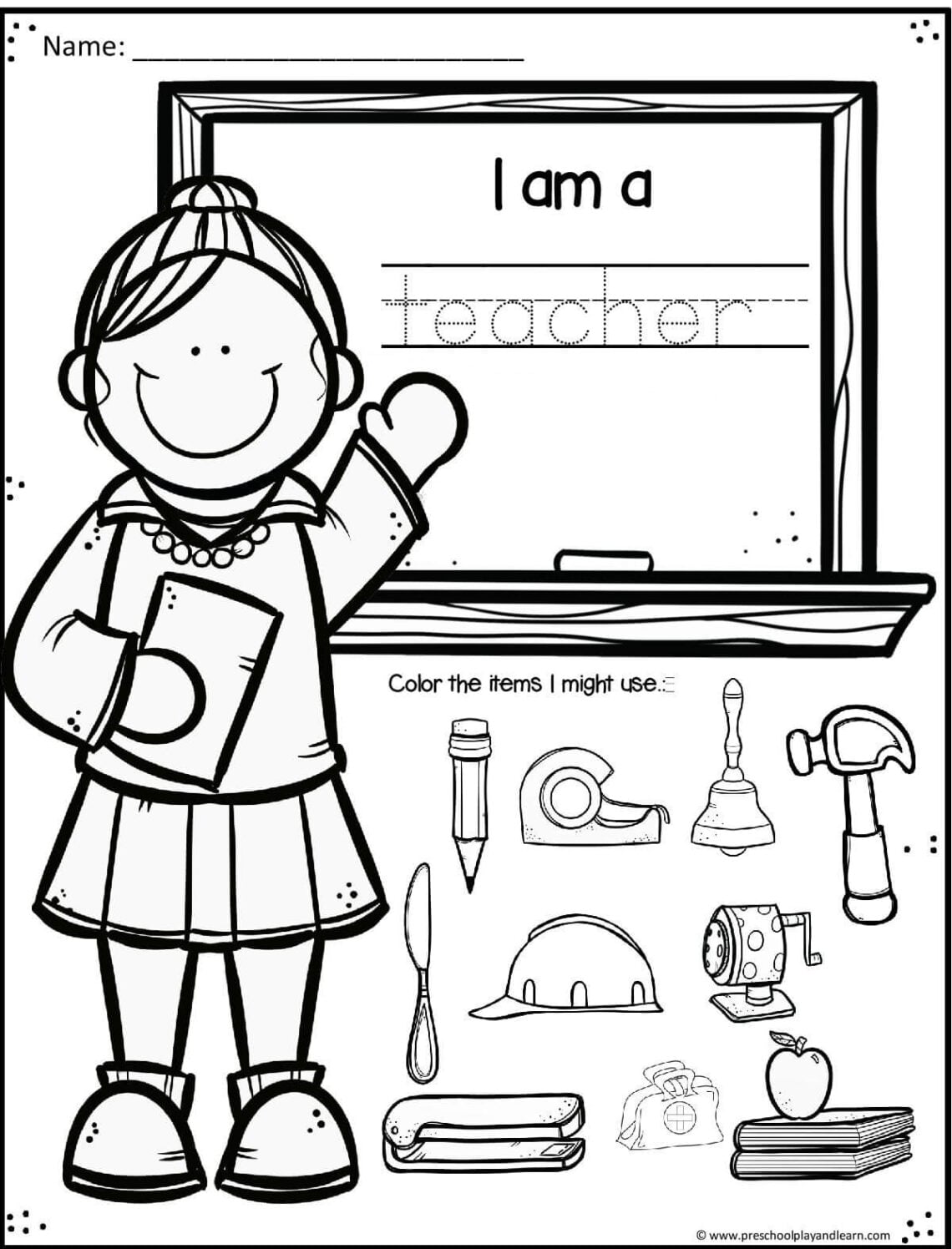 FREE Printable Back to School Pre-K Worksheets