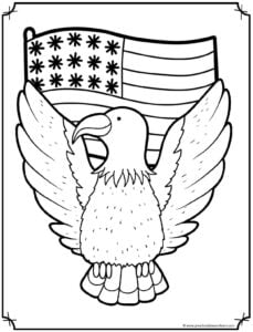bald eagle independence day coloring pages
