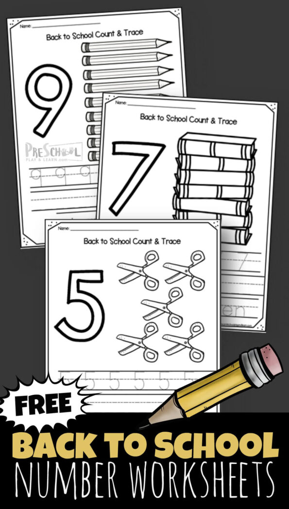 FREE Tracing Number 10 Preschool Math Worksheets