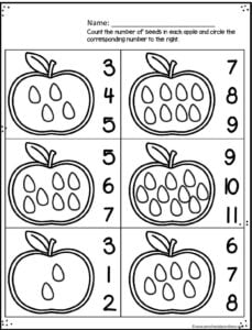 count and color preschool math worksheets for september