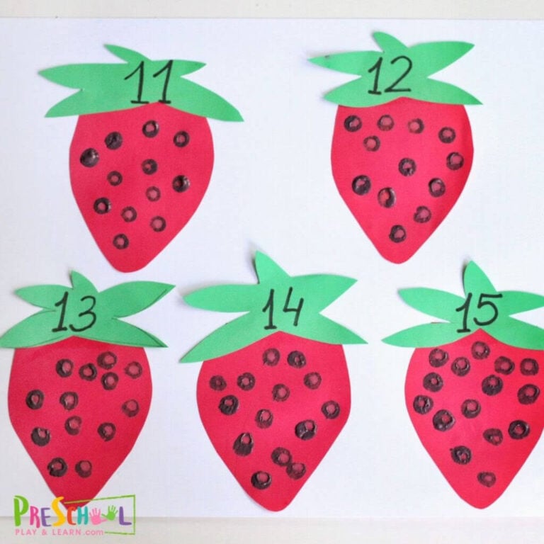 Strawberry Counting Activities for Preschoolers