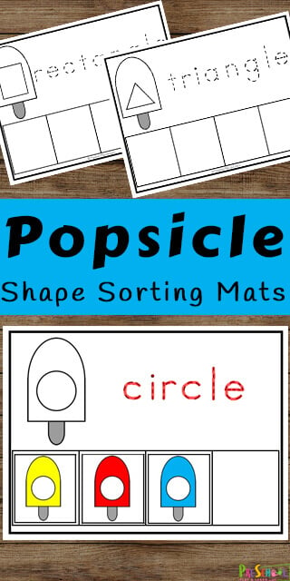 Kids will have fun practicing sorting shapes with this hands-on summer activity for preschool! Using these shape worksheets pre-k and kindergarten age children will sort the popsicles by the featured shape for kids. Simply download pdf file with popsicle printable and you are ready to play and learn with this shape activity for preschoolers!