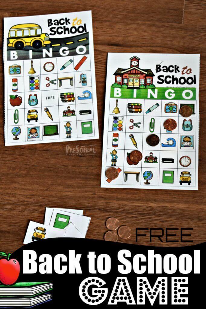 FREE Printable Back to School BINGO Game