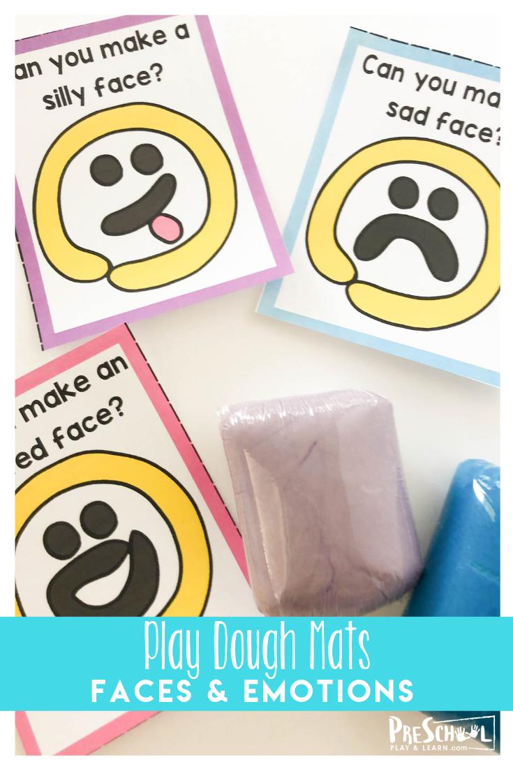 FREE Printable Emotions for Kids Playdough Mats