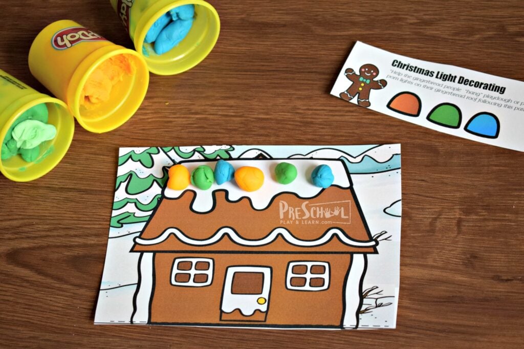 Christmas Activity for Preschoolers during the month of December for a Christmas theme