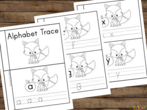Free Printable Fall Alphabet Letter Tracing Book for Preschoolers