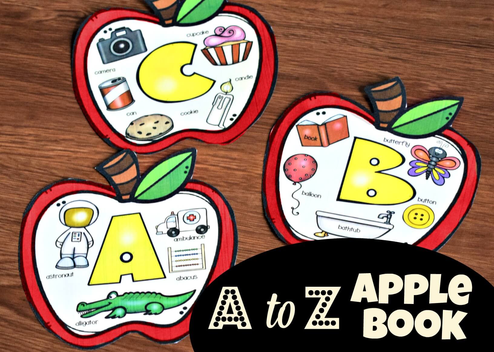 a is for apple printable book beginning sounds