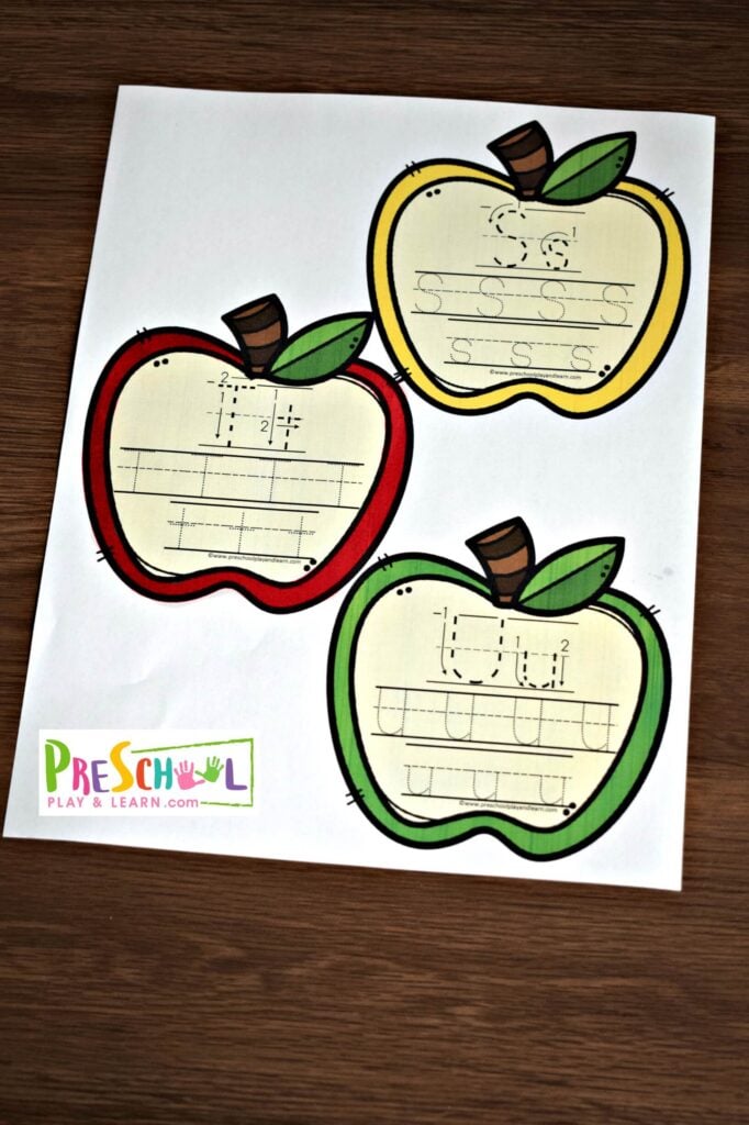 apple printable that are free for preschoolers