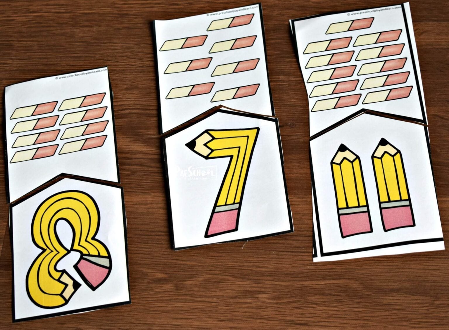 FREE Printable Back to School Math Counting Puzzles