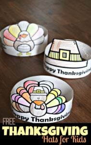 FREE FREE Thanksgiving Hats for Kids - super cute thanksgiving craft for toddler, preschool, prek, and kinderagrten age kids. Lots of choices like turkey, pilgrim, and more #thanksgiving #preschool #kindergarten