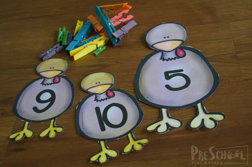 Fun thanksgiving activities for kids to practice how to count to 10