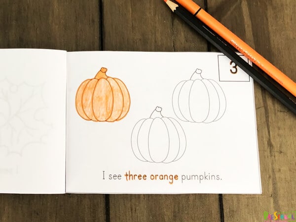 FREE Printable Fall Counting Book for Preschoolers