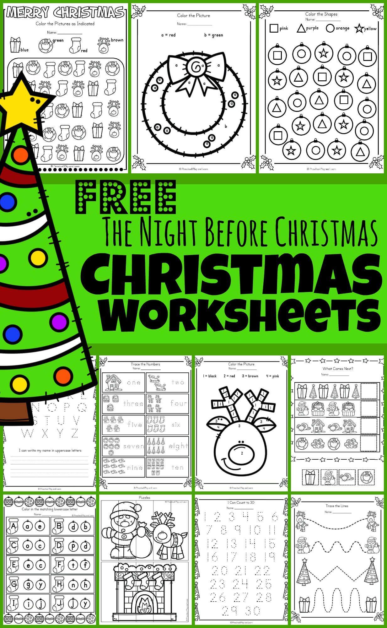 Free The Night Before Christmas Worksheets