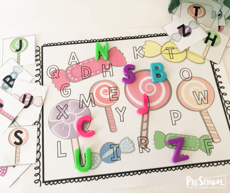 Candy Letter Match – Printable Alphabet Recognition Activity